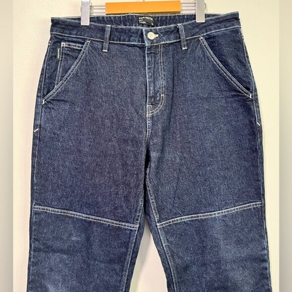 Frank And Oak Men’s Straight-Leg Jeans 34x34 Dark Wash Sustainable Denim - Picture 14 of 16